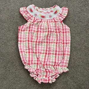 Baby girl watermelon romper